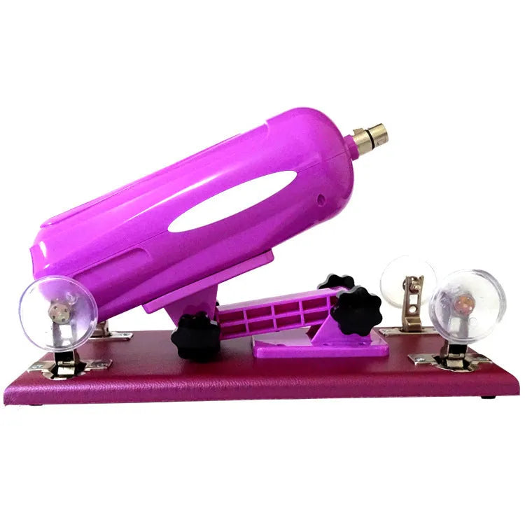Bobb women's automatic telescopic thrusting PVC sex tool in purple, black or pink colours