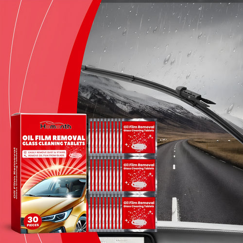 30 car windshield cleaning fluid sheets in a stack, each 6x6cm, for rainproof washer refill