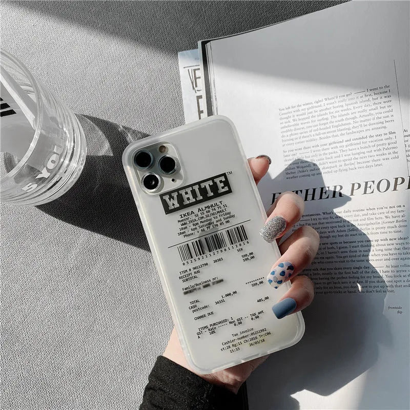 Letter frosted TPU phone case for iPhone with shock absorbing protection and unique letter design
