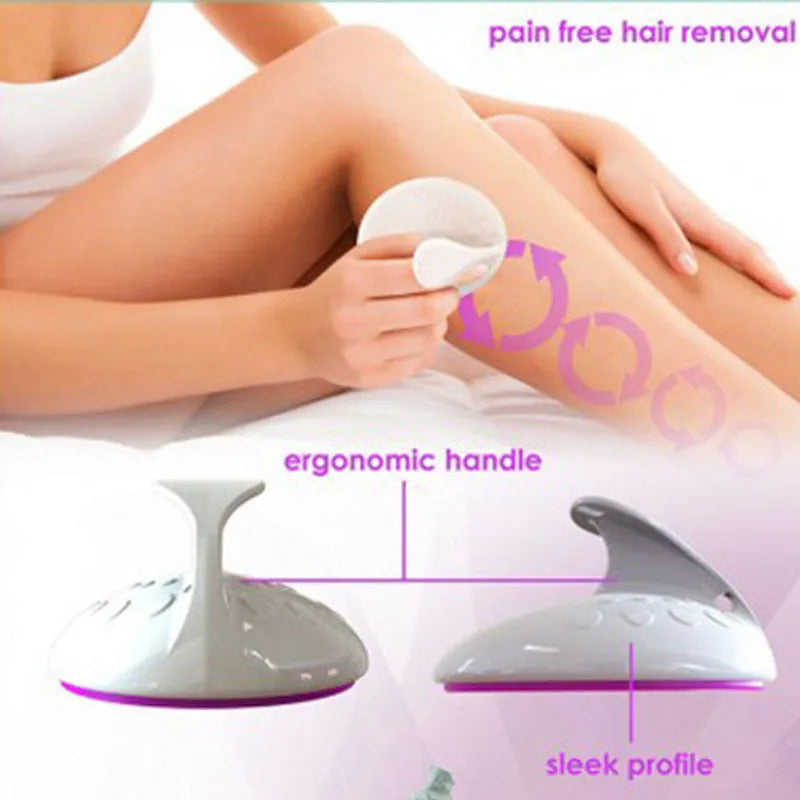 Hair remover manual shaver with white and rose red ABS plastic body on blister card packaging