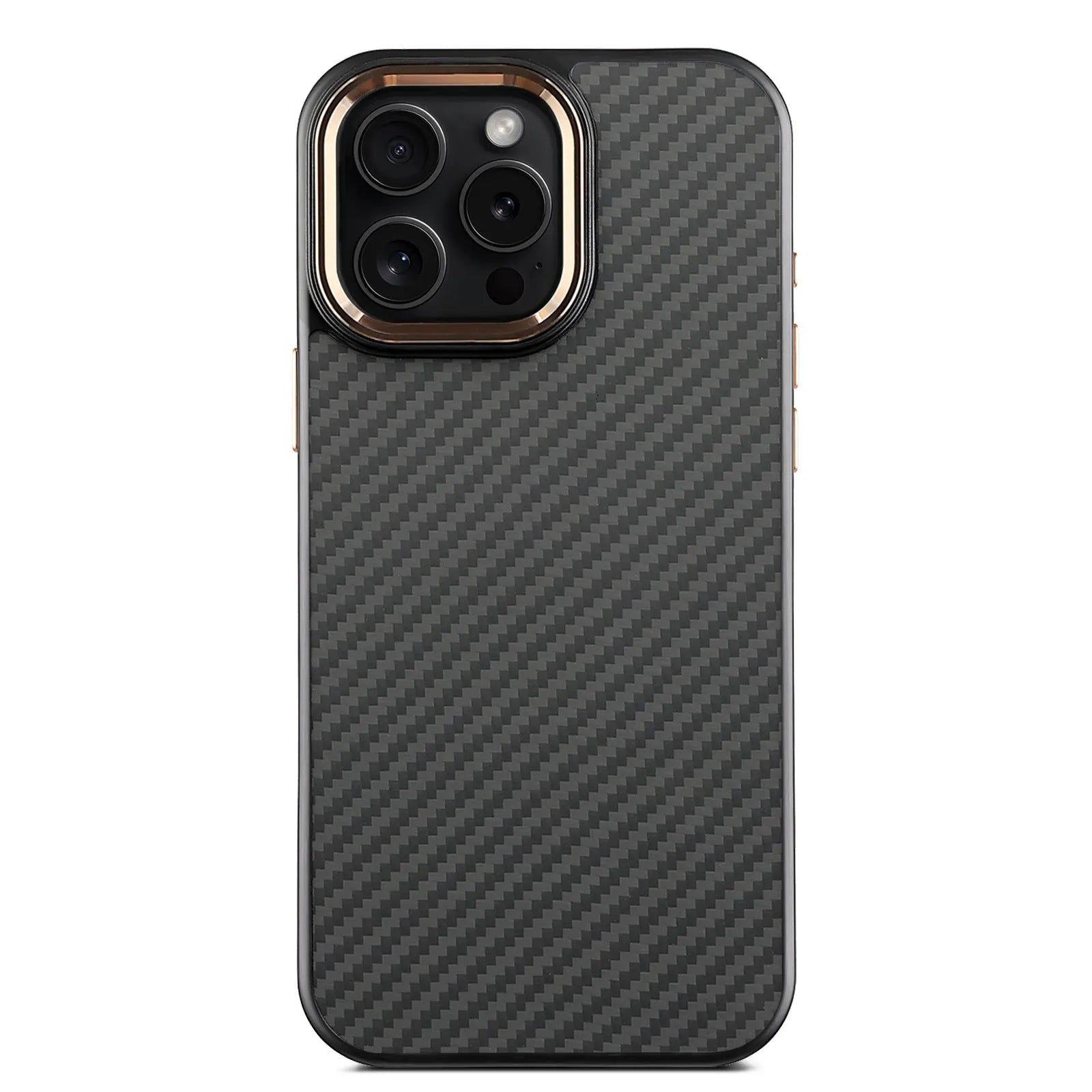 Green metal frame carbon fibre Kevlar phone case for iPhone 12 Pro