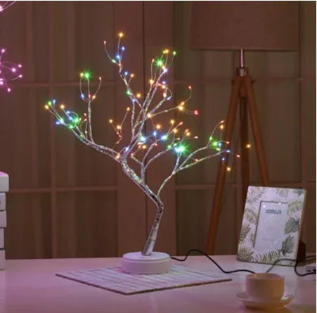 Christmas tree light with touch control, 108 LED firefly lights, USB powered decoration