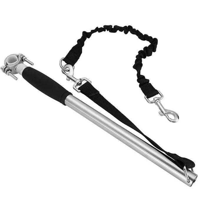 Bicycle walking dog leash stainless steel 46cm with bike attachment
