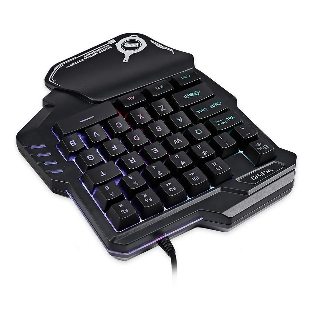 G30 one-handed mechanical gaming keyboard with RGB backlighting plastic body 23x18.5x4cm