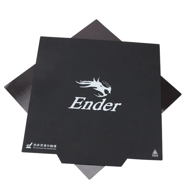 Black Creators 3D printer build surface tape for Ender 3 with fibreglass rod texture and regular polygon shape