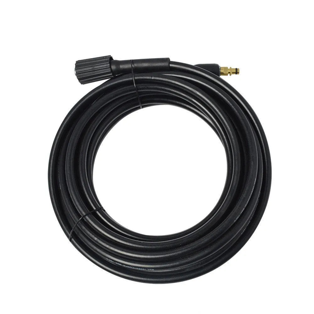 Black 10m high pressure car wash tube with copper gun head and nylon gun body for car washing
