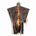 Blood-dyed luminous skull hanging ghost Halloween decoration for outdoor display