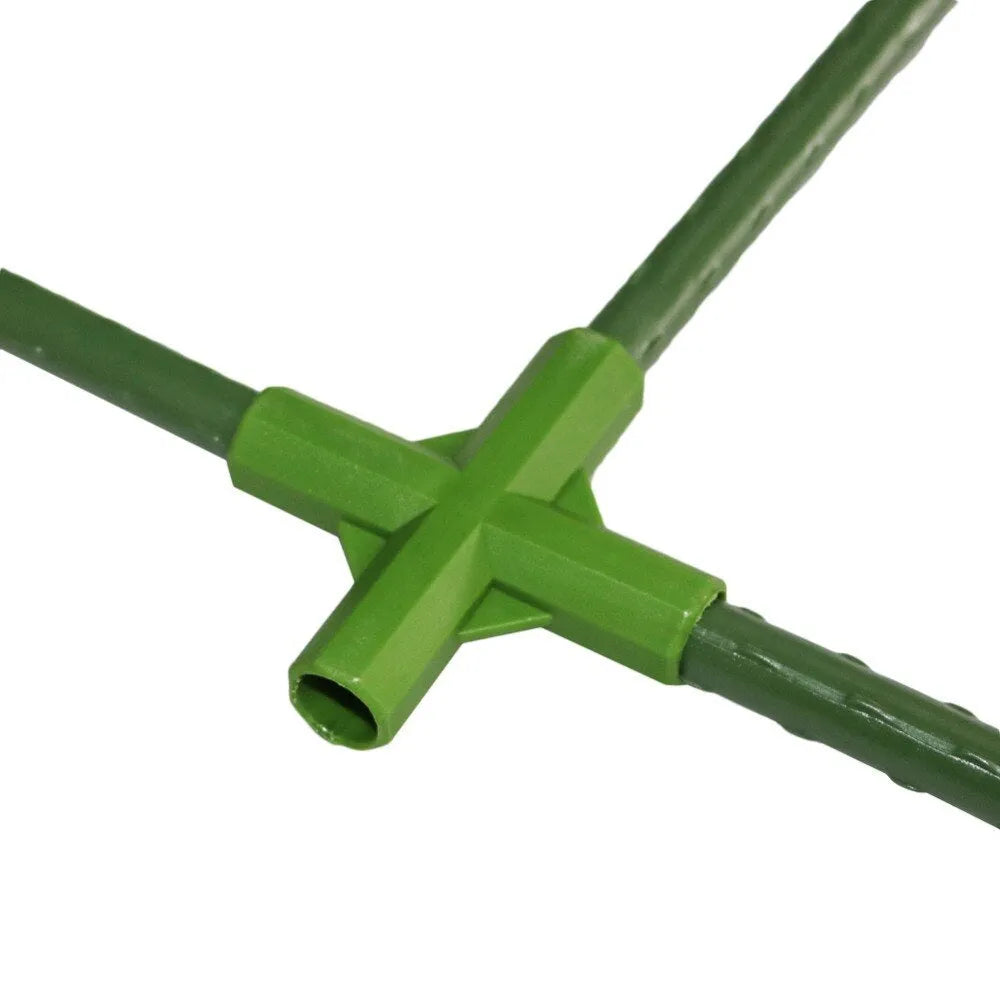 PP plastic three-way and four-way garden stake connectors for 11mm poles