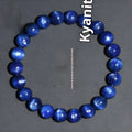 Natural grade 7A blue crystal bracelet with geometric shape and Ruyi pattern detail.