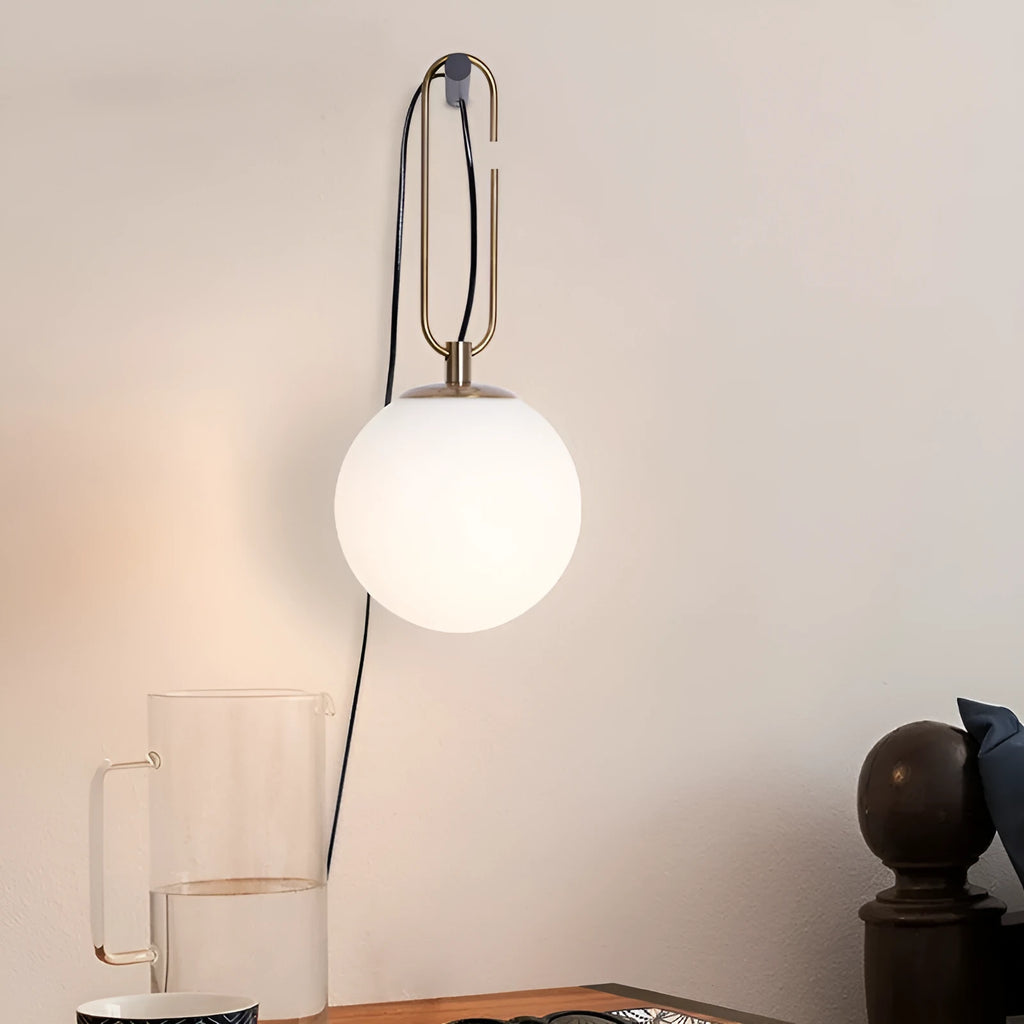 Nordic style glass wall lamp with modern design and adjustable light colour options