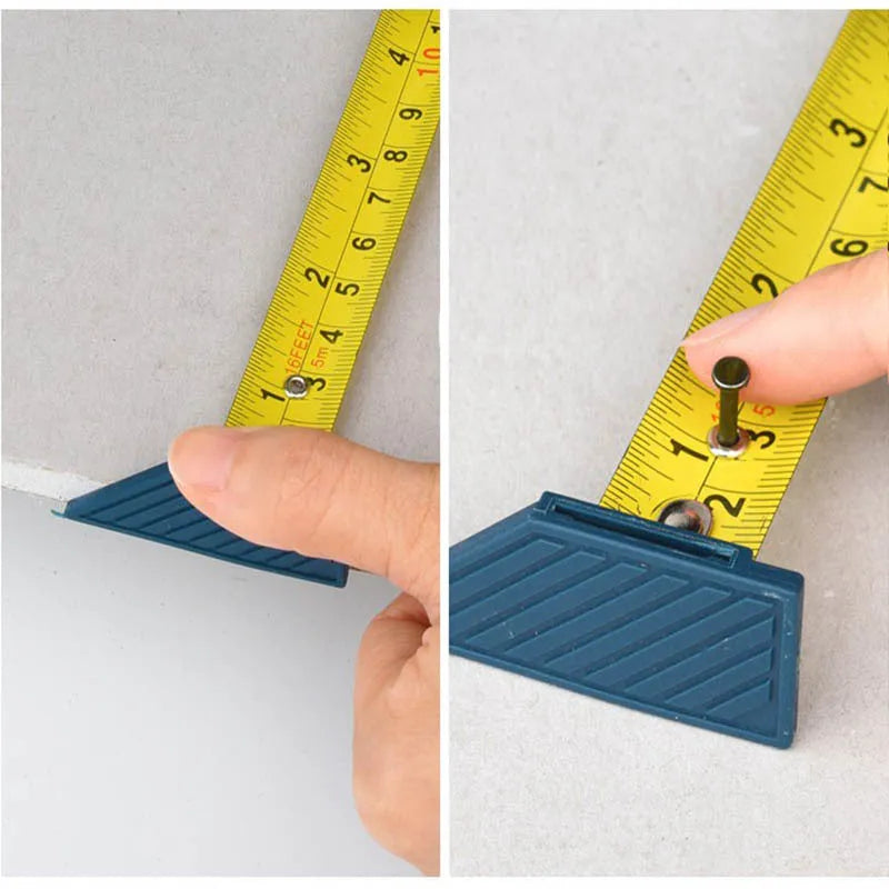 Blue multi-functional woodworking cutter with one-press lock for cutting gypsum board, foam board, and cardboard.