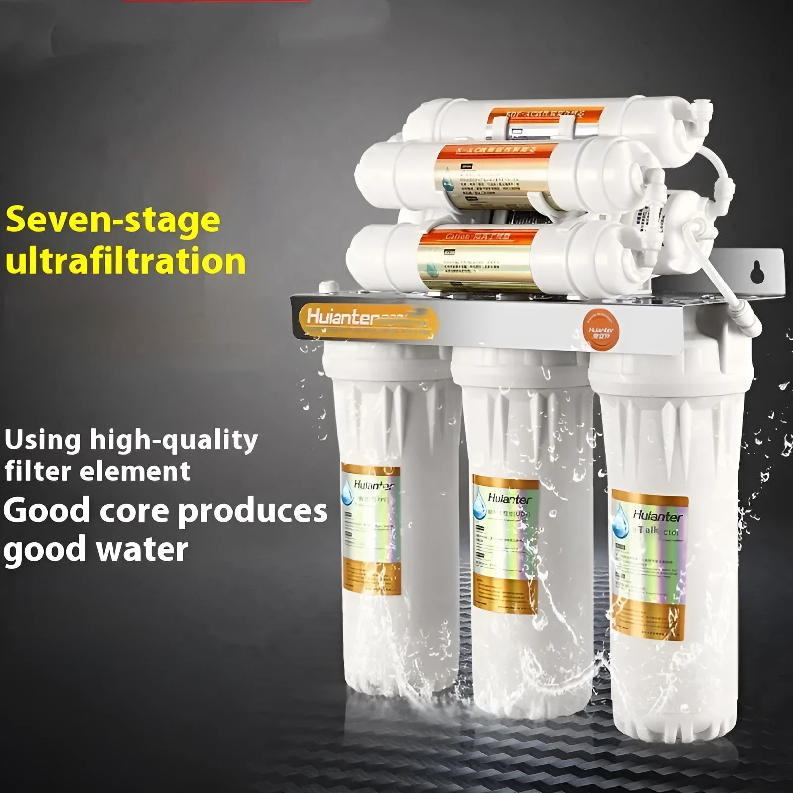 White plastic water filter element for household drinking water purification systems