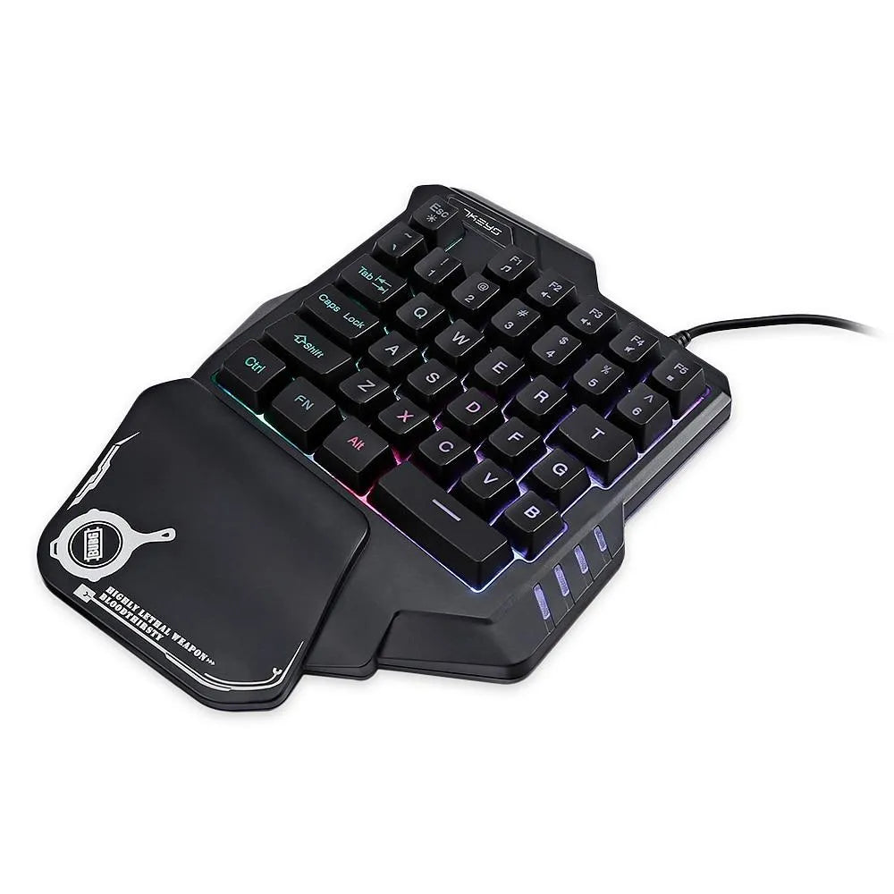 G30 one-handed mechanical gaming keyboard with RGB backlighting plastic body 23x18.5x4cm