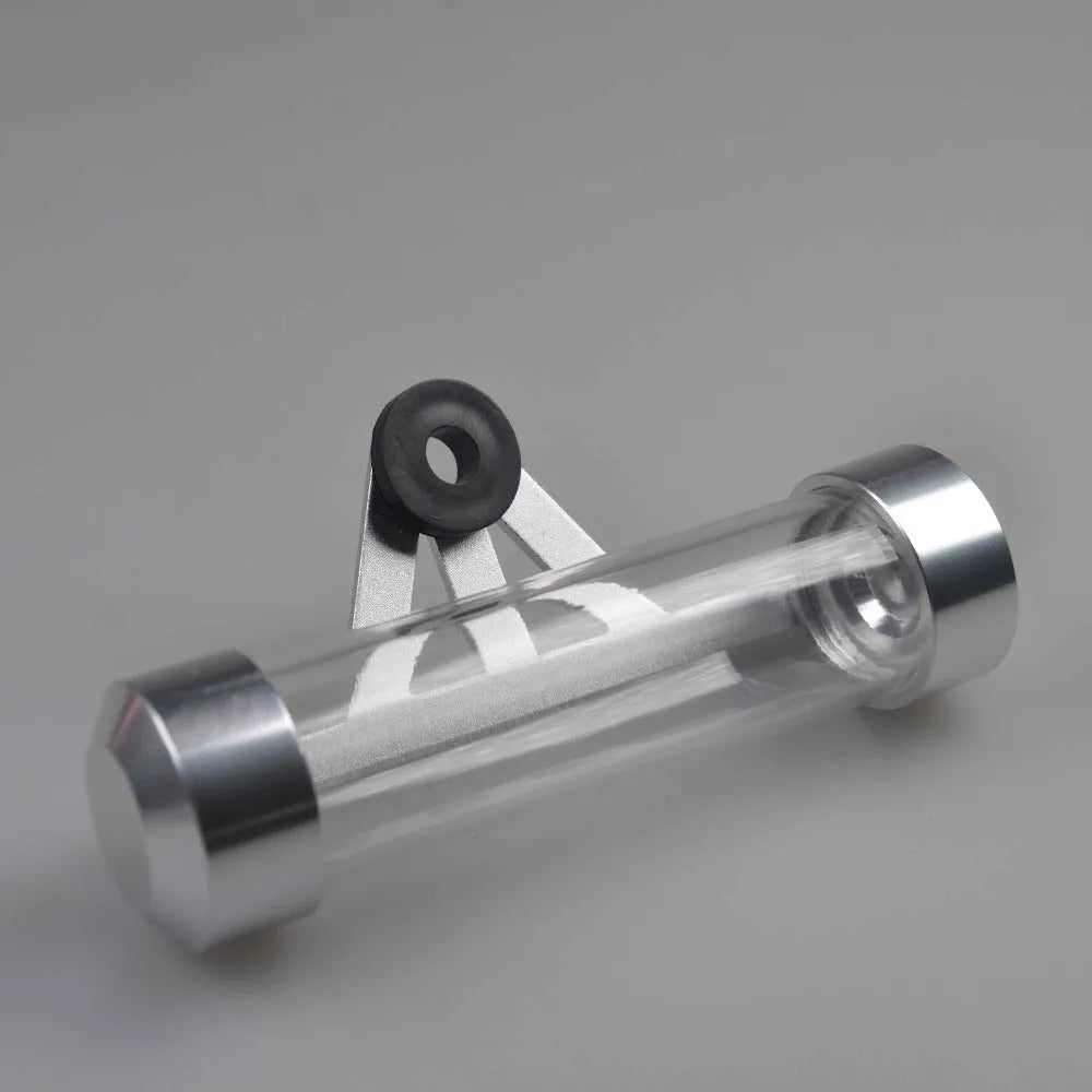 Aluminium 115mm motorcycle tax bill tube in black, blue, red, and silver colours