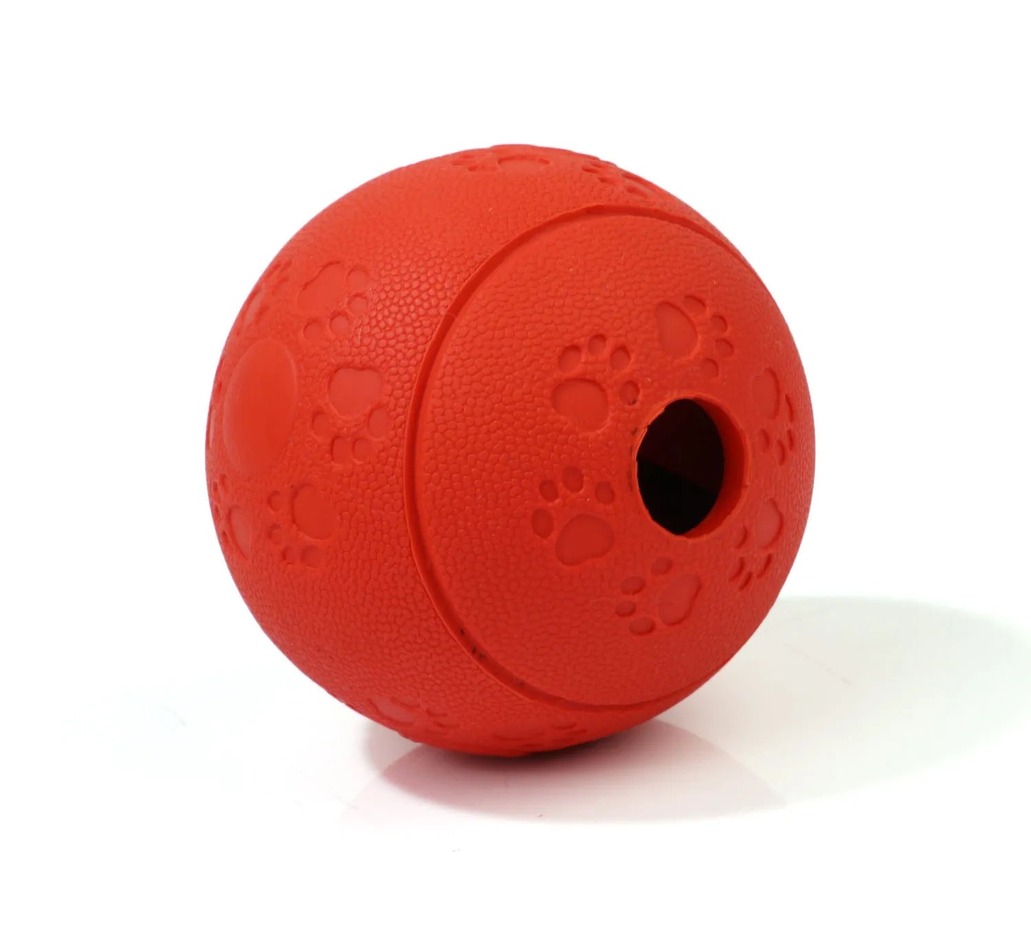 Dog leaking food ball - TPR treat dispensing toy in blue, green, red, yellow - L 11cm and S 8cm sizes