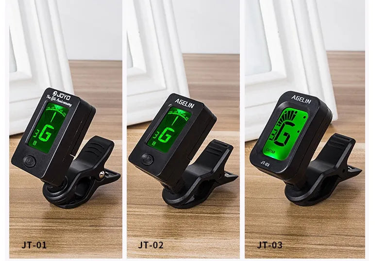 JOYO JT-01 clip-on electronic tuner for guitar ukulele bass violin with compact design