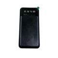 Black ultra-thin power bank showing 67x140mm dimensions with 10000mAh capacity