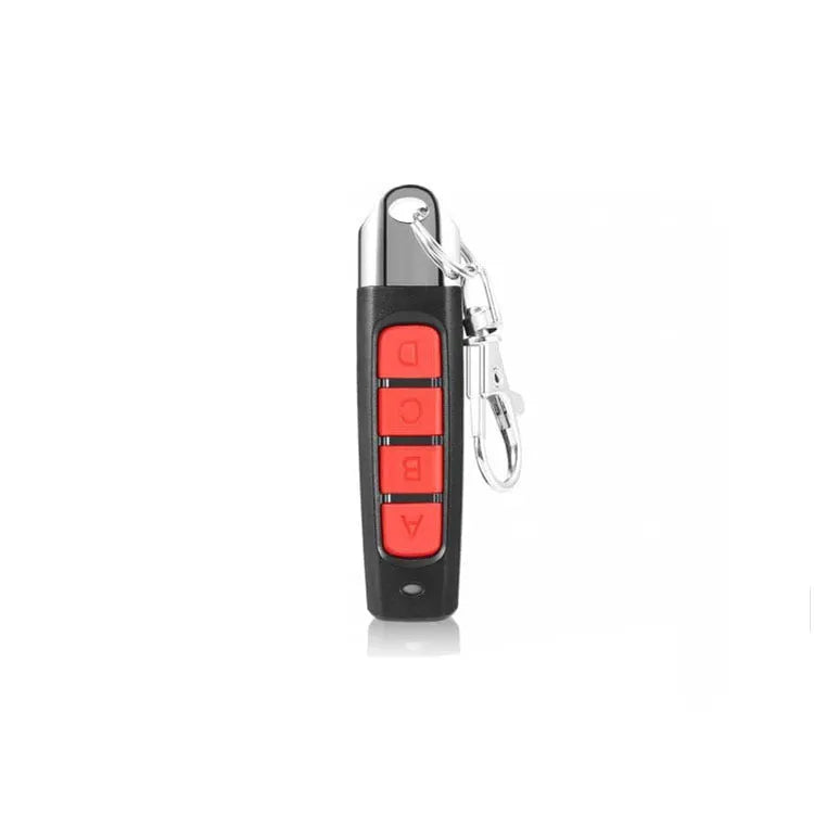 433MHz rolling door remote control with compact 6.7cm design in black, blue, grey or red colours