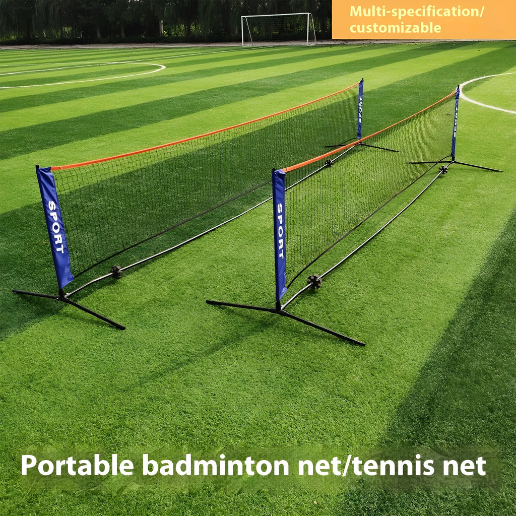 Portable folding badminton bracket with PE net in 3m to 6m size options