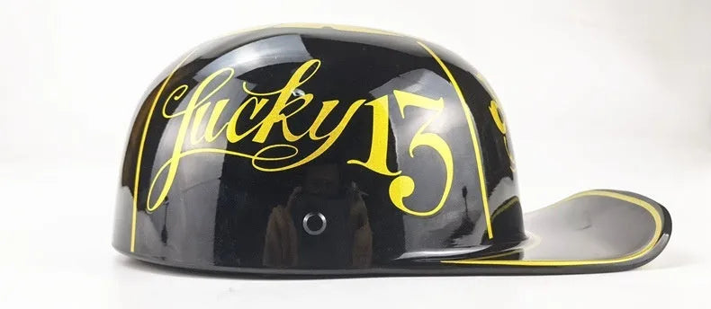 Cruise decoration electric bicycle half helmet in black gold colour, ABS shell, adult size