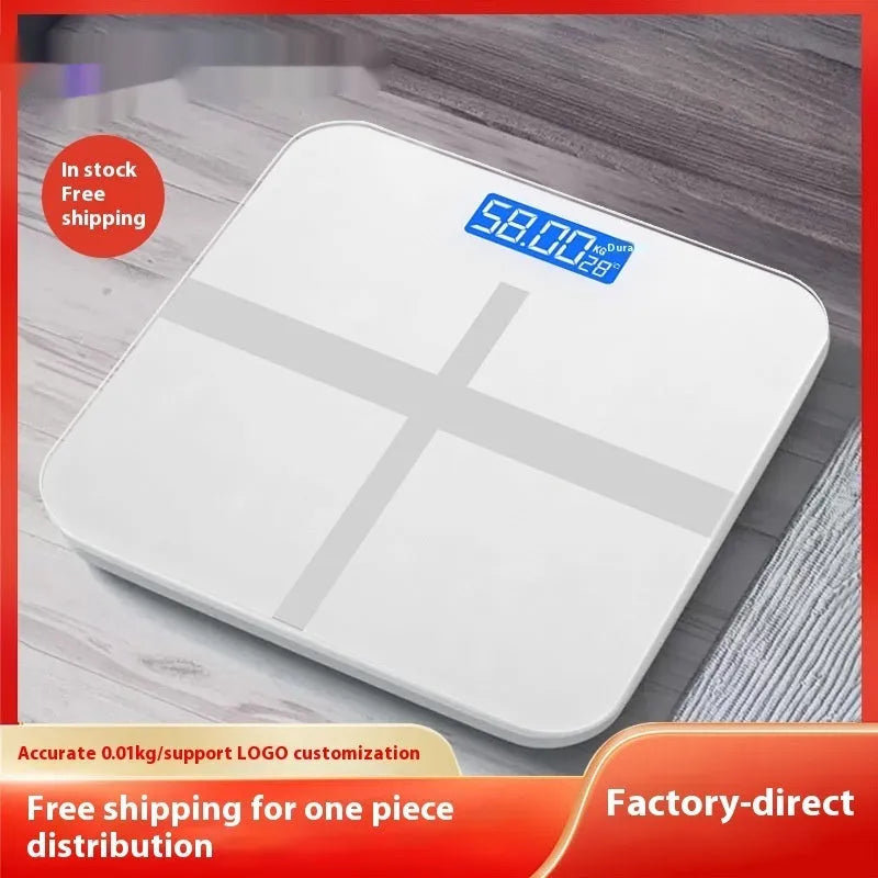 Digital bathroom weighing scale in 26cm square format with multiple colour and power options