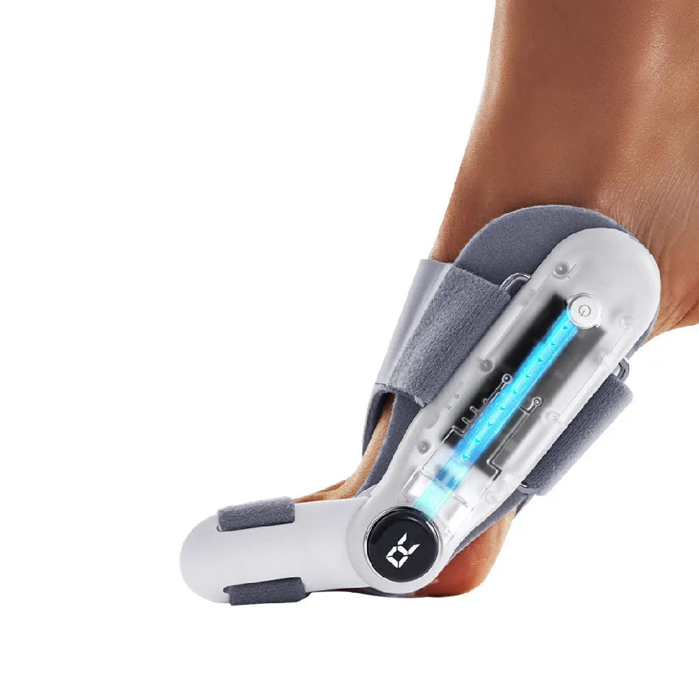 White plastic electric adjustable hallux valgus toe separator with Type-C charging port