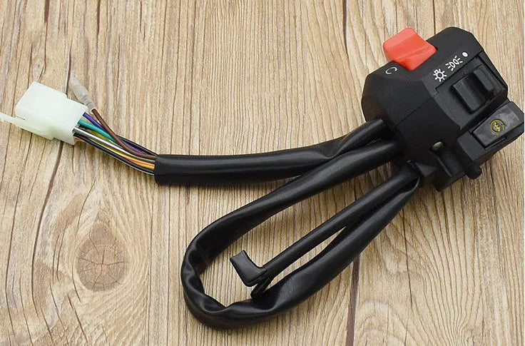 Zongshen Longxin motorcycle tricycle right seat handle switch kit with 47cm wiring