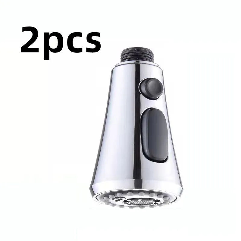 Universal pressurised kitchen faucet sprayer nozzle with rotating head in matte black finish