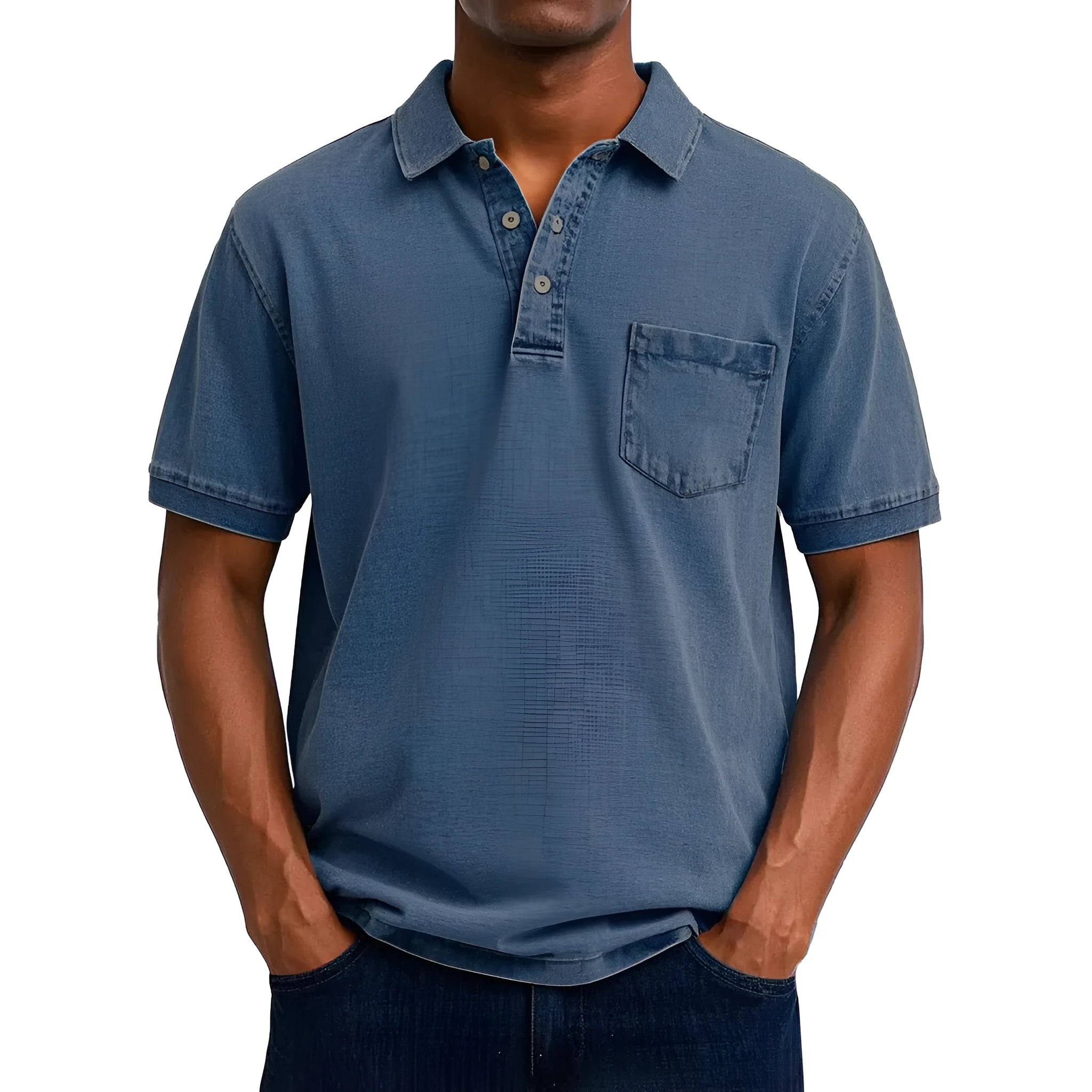 Men's plus size printed short sleeve shirt in loose fit Korean style with polyester fabric