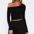Women's solid colour knitted cardigan with cross shoulder straps and long sleeves in slim fit design