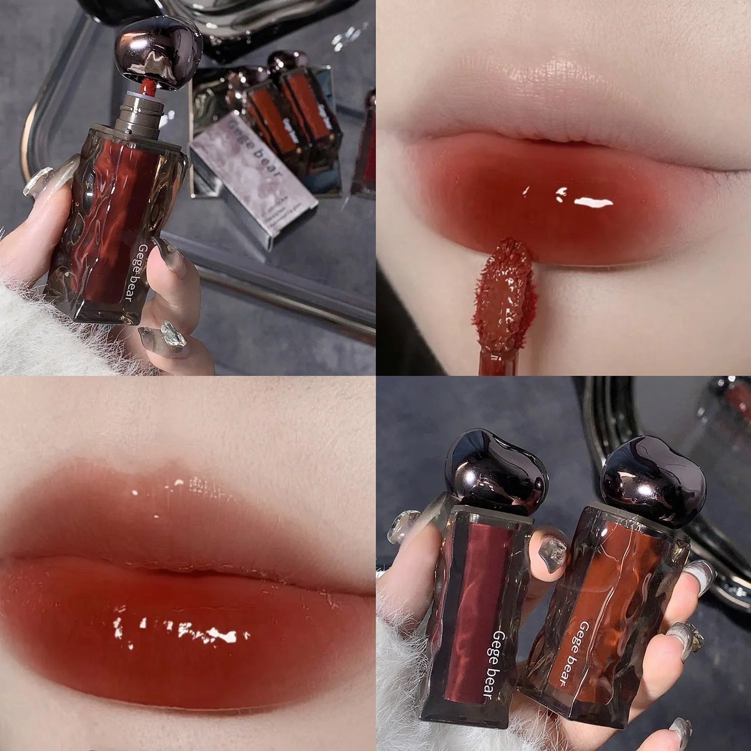 Glacier Lava Lip Lacquer tube in one of seven colour numbers for a mirror-like glossy finish.