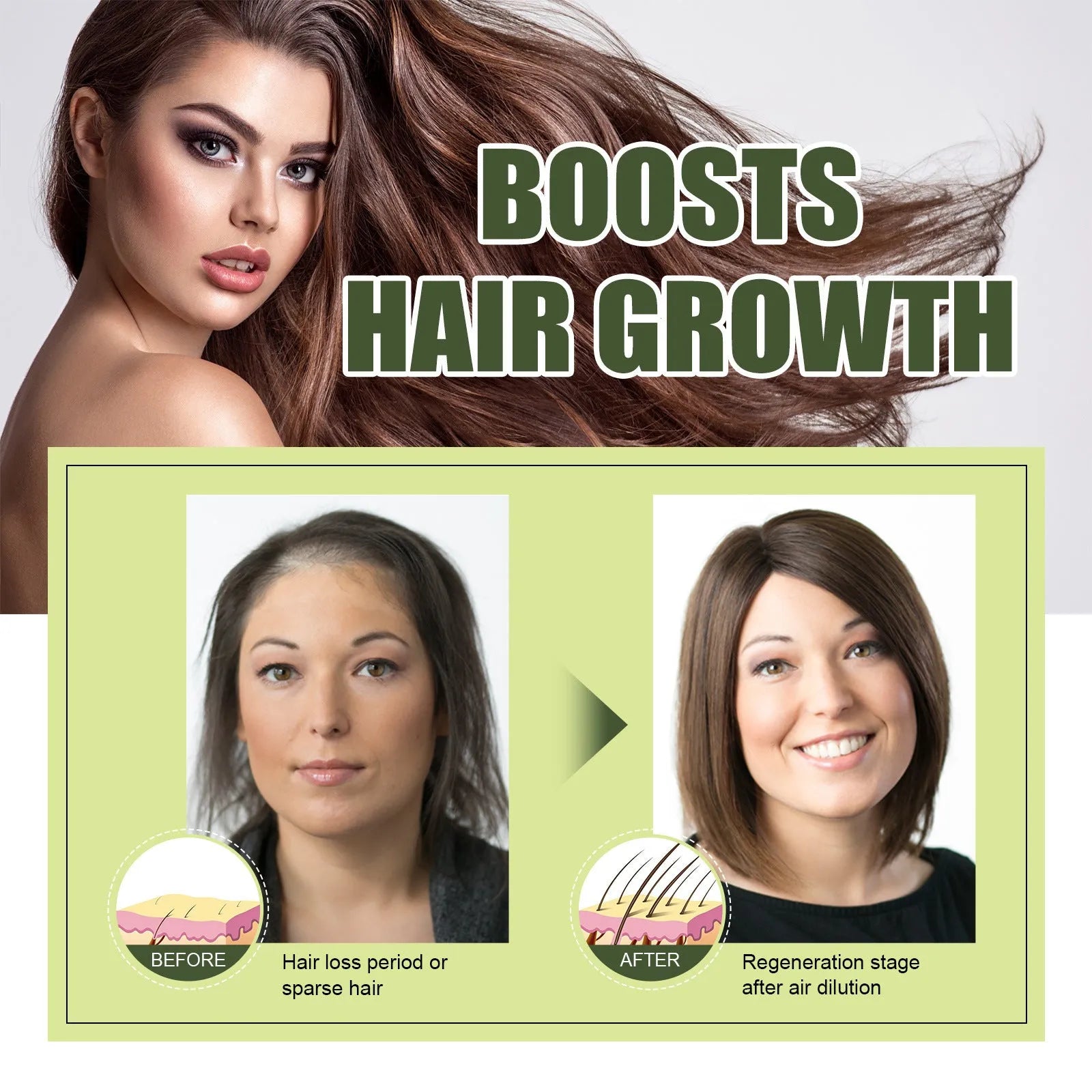 60ml bottle of hair care anti-fall repair essential oil for dry, brittle hair.