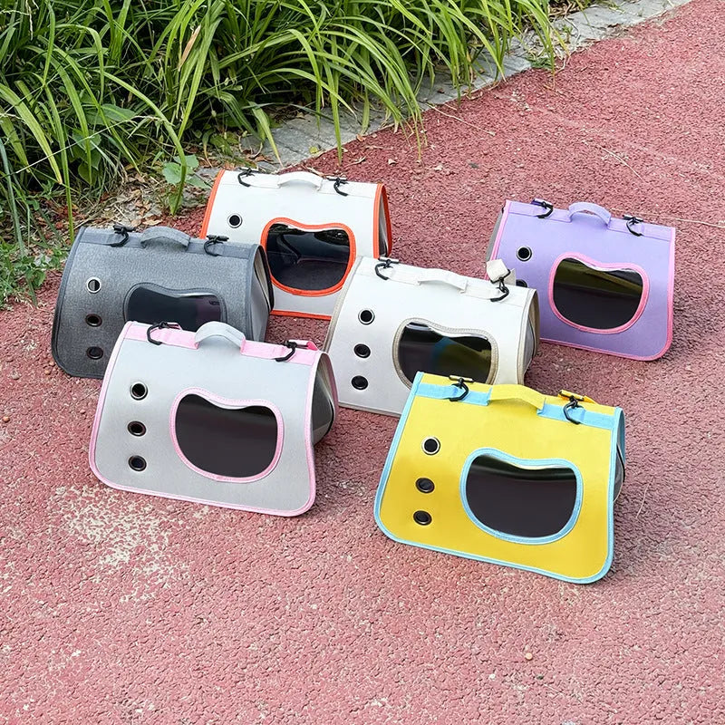 Pet outing portable crossbody breathable large capacity single-shoulder bag in Oxford cloth