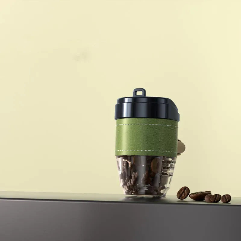 Plastic coffee cup shaped car air freshener with solid coffee beans fragrance in five colour options