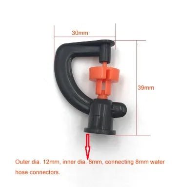 G-type orange wheel water-saving micro-sprinkler irrigation nozzle with rotating head for 360 degree spray