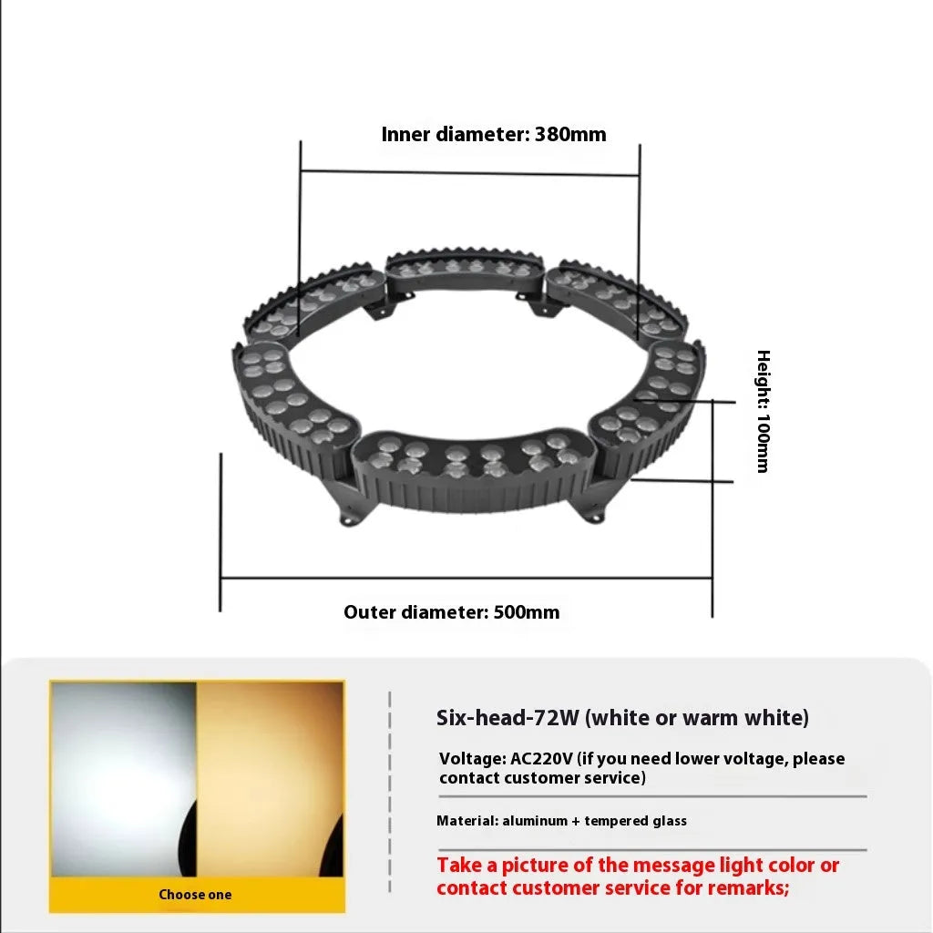 LED tree light outdoor lamp aluminium shell IP65 22x7.5cm warm white five heads