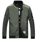 Reversible men's flight jacket showing stripe pattern in available colours