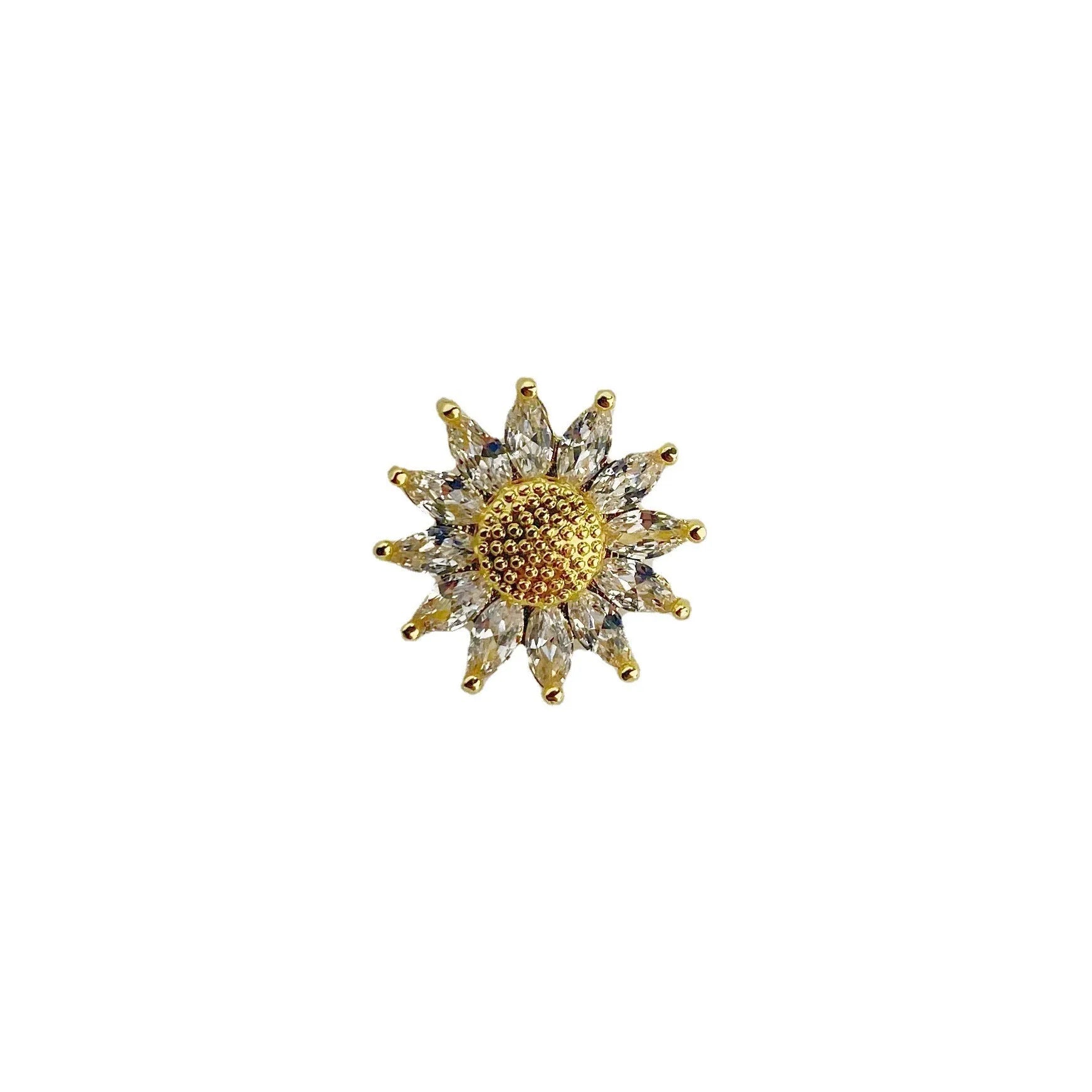 Japanese cute geometric clothes decorative brooch with electroplated copper finish