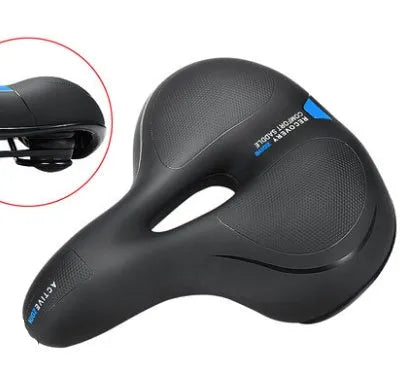 Bicycle cushion cover 25x21cm with spherical shock absorber seat in black red colour