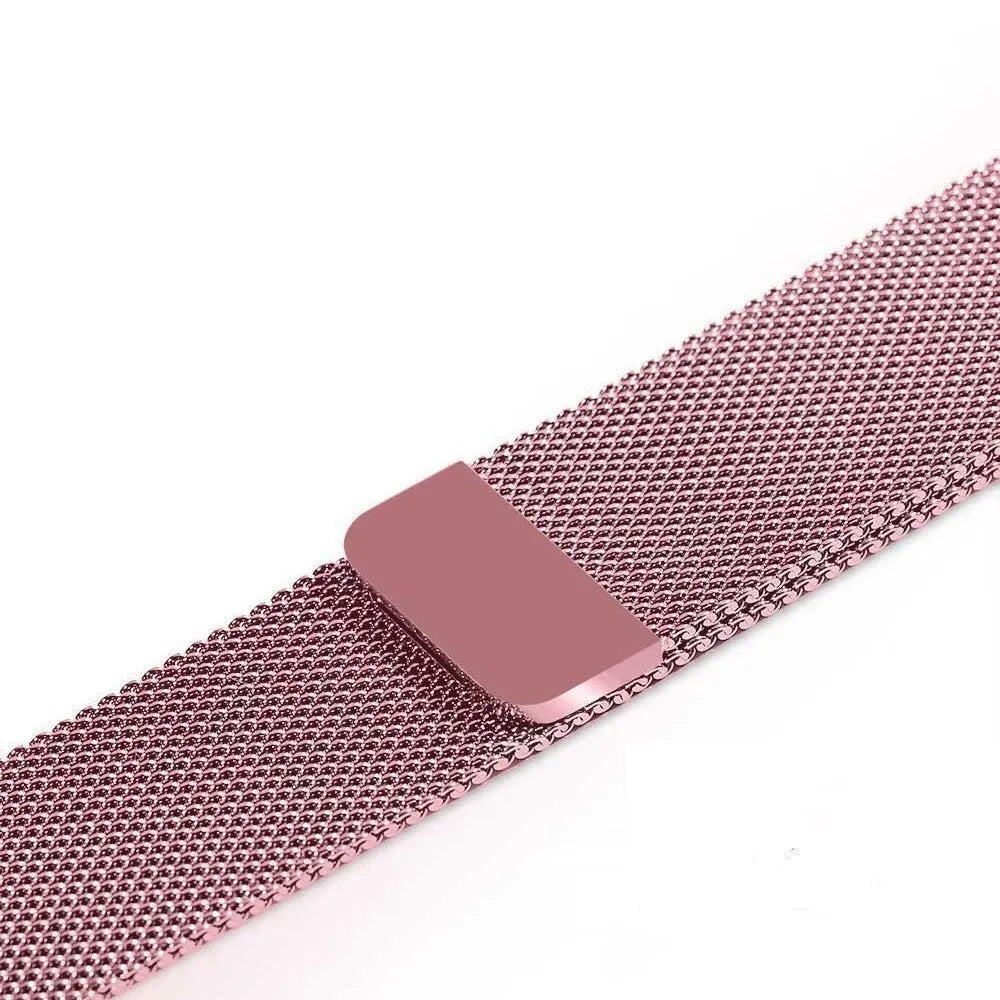 Stainless steel watch strap in silver colour for 38mm or 42mm watch cases.