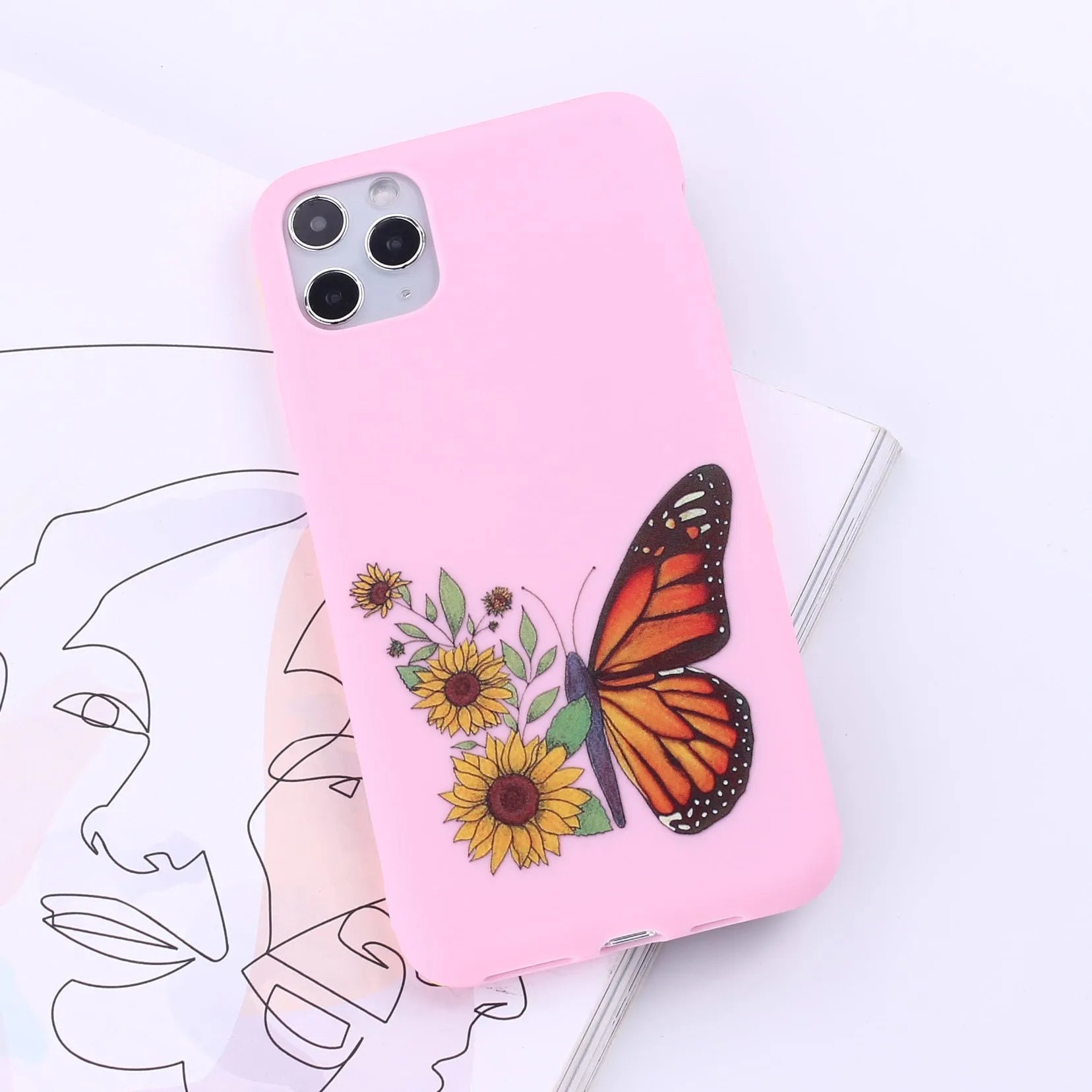 iPhone mobile phone case in a selected colour from a range of fourteen options, showing the painted TPU back cover design.