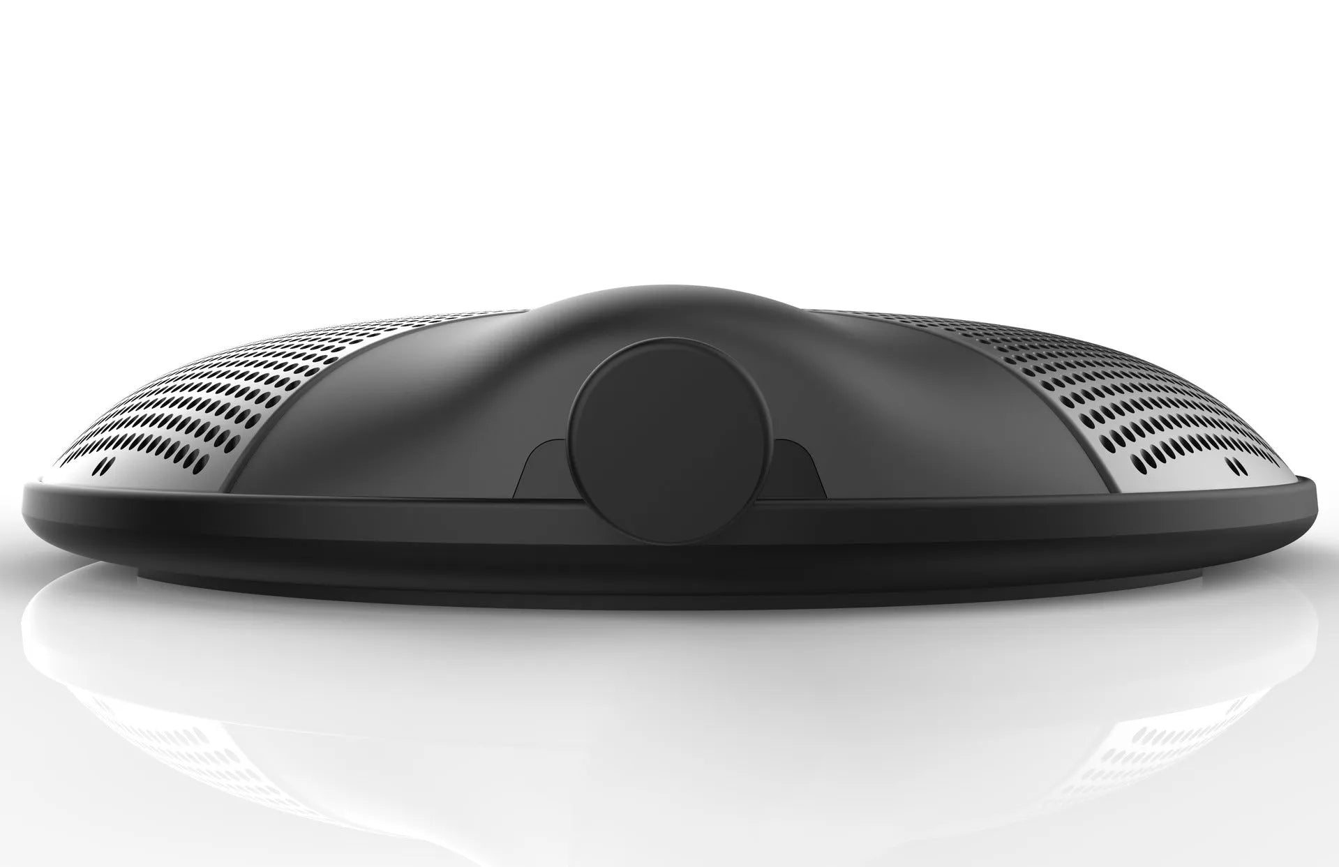 Black USB condenser microphone for conference, gaming, and video recording