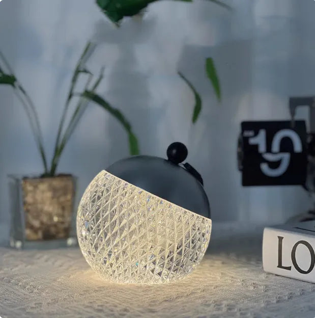 Portable dimmable LED desk lamp with 12cm circular design in multiple colour options