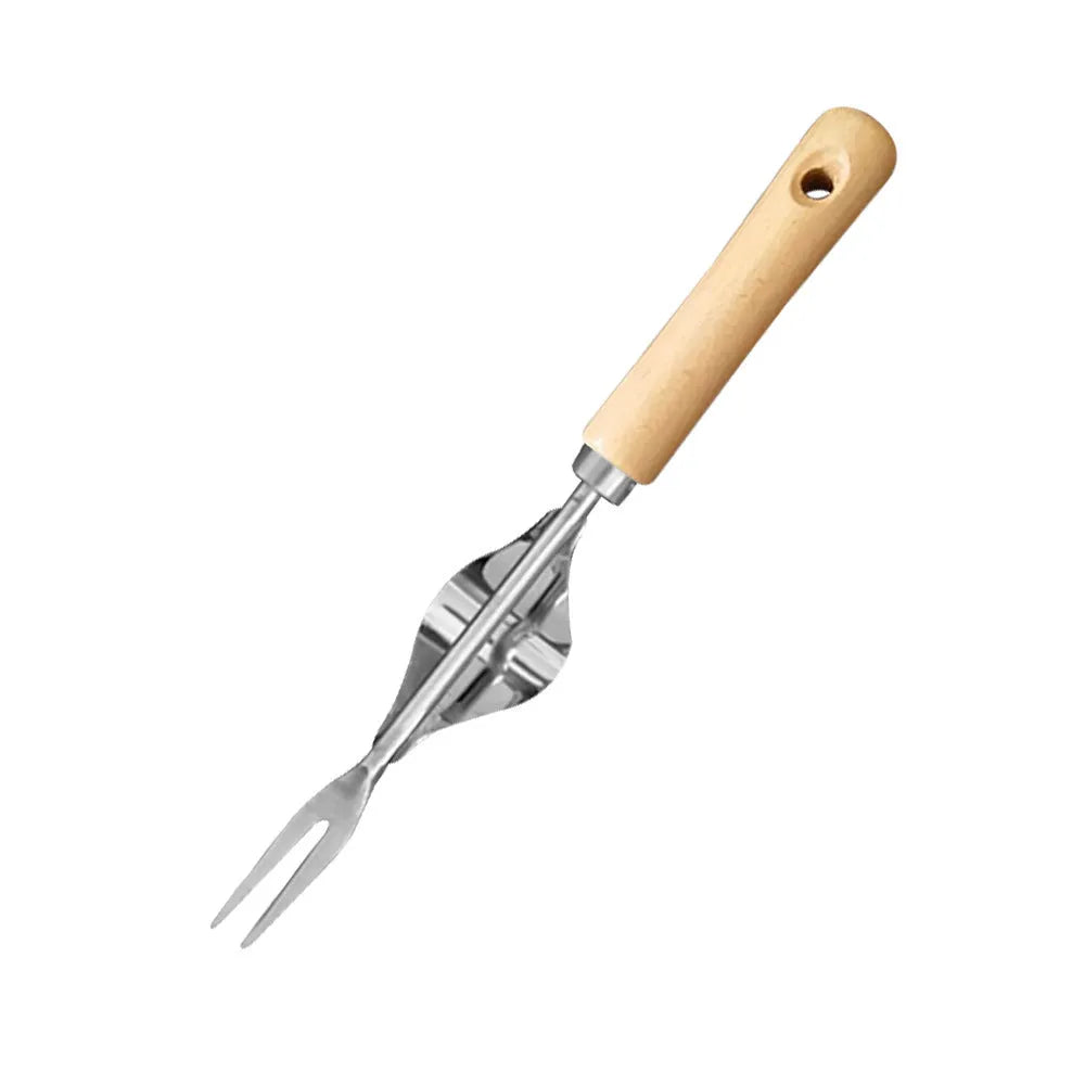Manual portable gardening tool set with telescopic rod, gap weeder head, sickle, and stainless steel puller for weed removal
