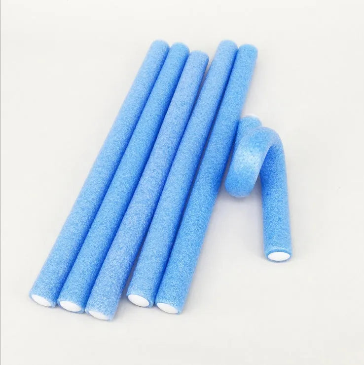 Pearl cotton magic curling iron 1.4x24cm in blue pink and purple for no-heat hair styling