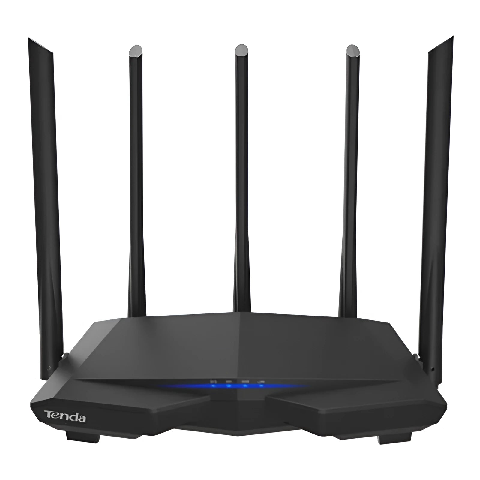 Dual-band router AC7 black with four LAN ports, compact 220x141.5x49mm