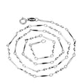 S925 sterling silver geometric ornament pendant necklace with twisted chain 40CM or 45CM silver colour