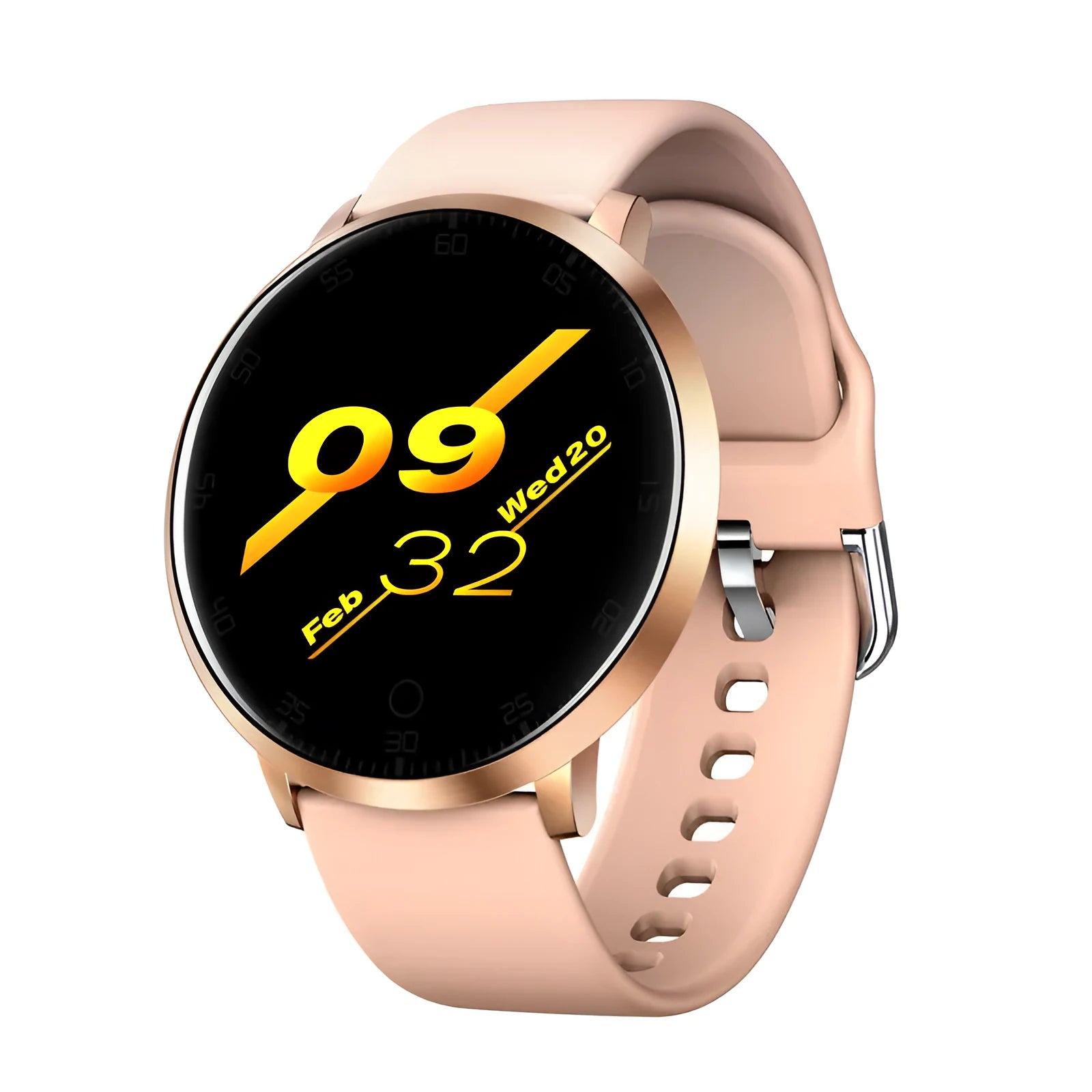 Ultra-thin zinc alloy smart health bracelet with 1.3-inch touch screen and silicone wrist strap