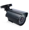 Black AHD HD waterproof security camera with infrared LEDs for night vision
