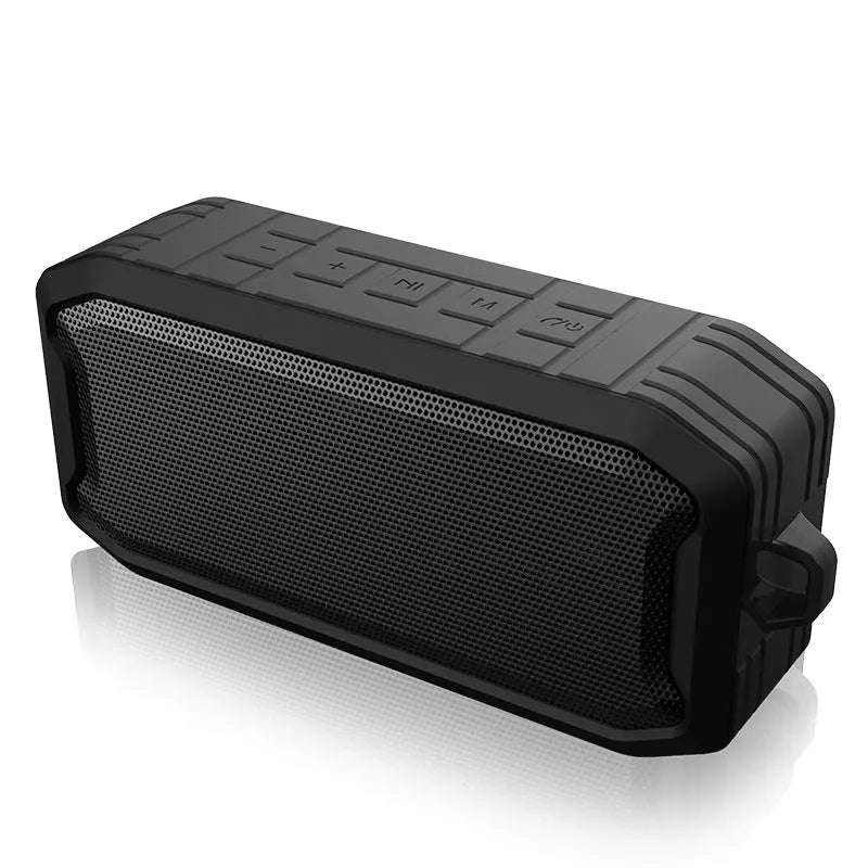 Mini portable bluetooth speaker in silicone body, black colour, compact size